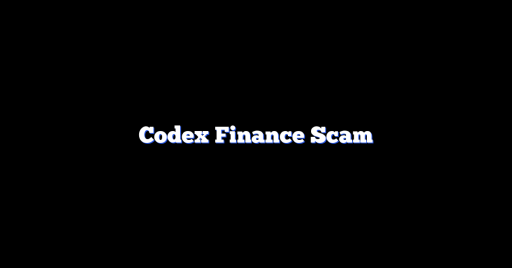 Codex Finance Scam