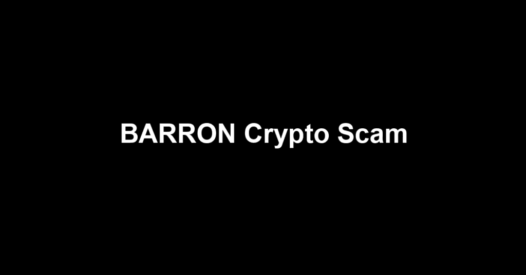 BARRON Crypto Scam
