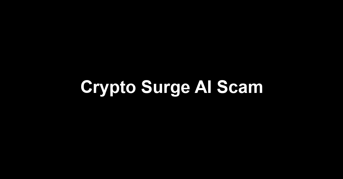 Crypto Surge AI Scam