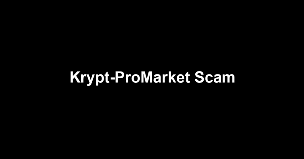 Krypt-ProMarket Scam